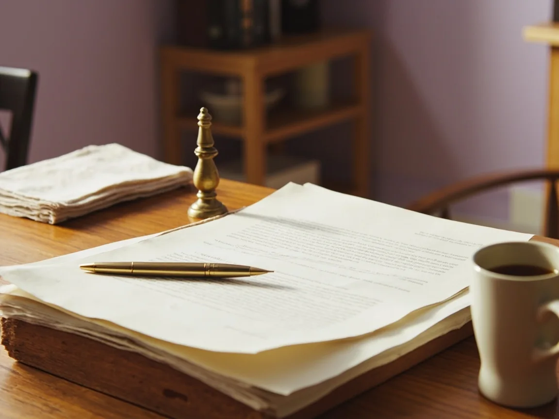 Terms — desk stack of policy paperwork
