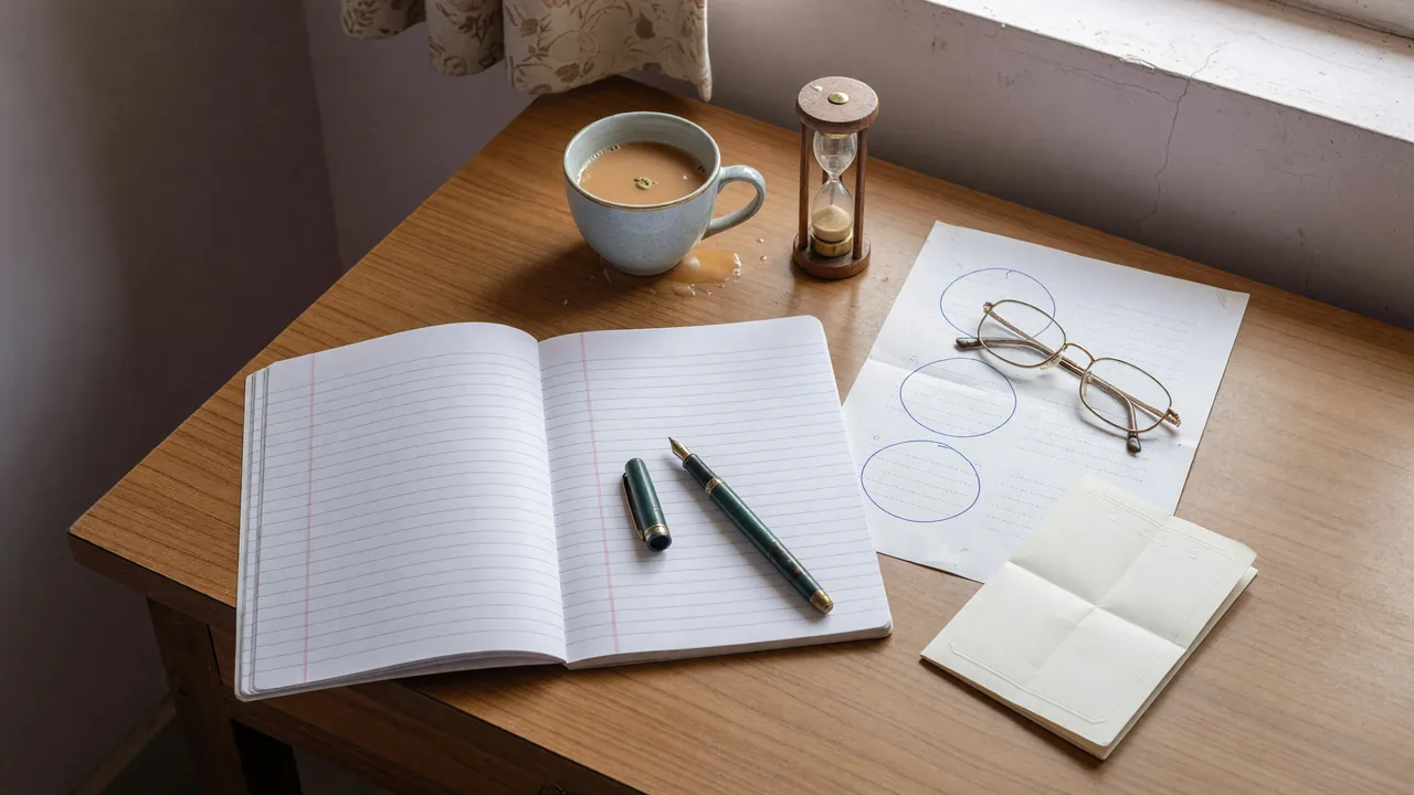 Experience journal — the paper scorecard beside a phone